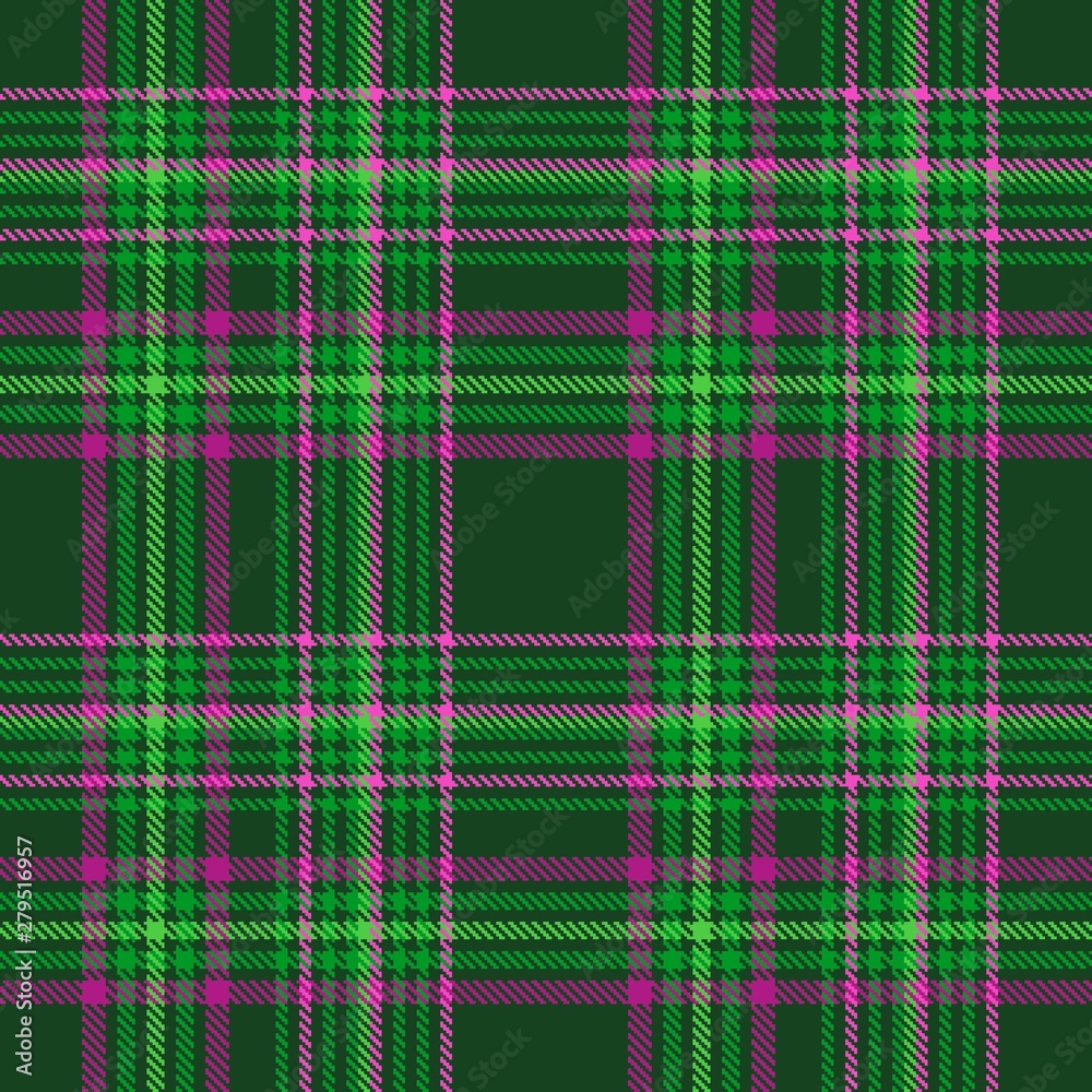 Tartan, plaid pattern seamless vector illustration. Checkered texture for clothing fabric prints, web design, home textile.