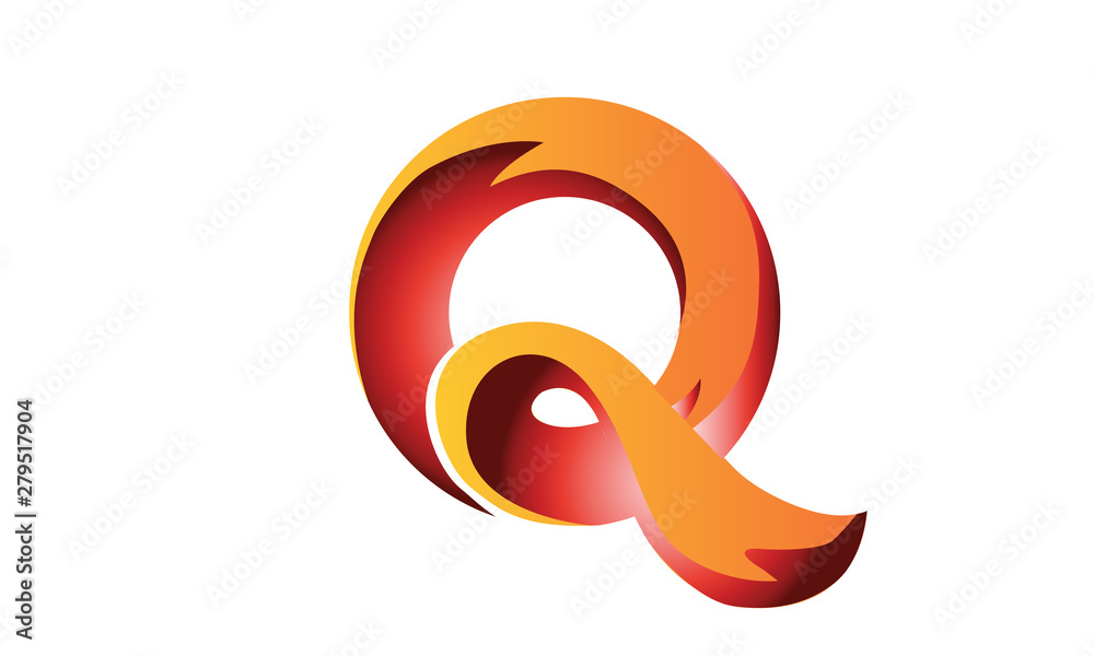 Letter Q Fire Letter Q Fire