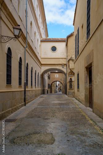 Encarnacion Street at medieval old town of Plasencia, Caceres, Extremadura, Spain. © tanaonte