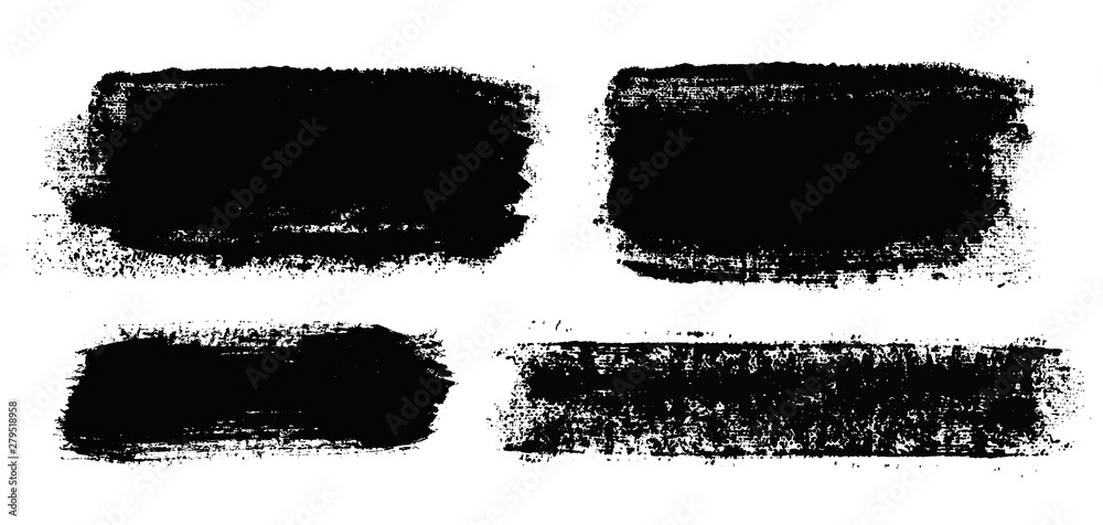 Brush strokes. Vector paintbrush set. Grunge design elements. Brush strokes. Vector paintbrush set. Grunge design elements.