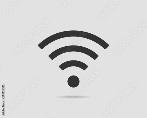 Free wi fi icon. Connection zone wifi vector symbol. Radio waves signal.