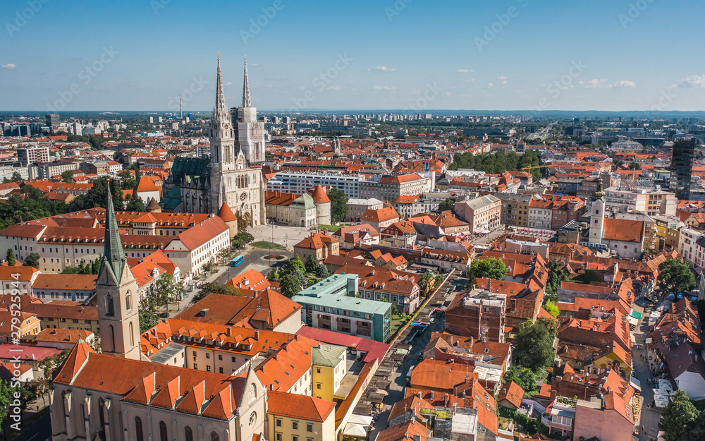 Cityscape of Zagreb the capital of Croatia