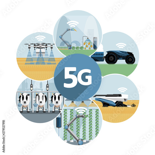 5G network for control smart farm. Smart agriculture 4.0.