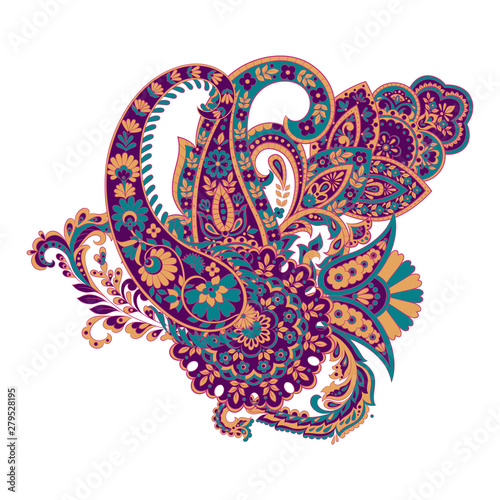 Indian, Persian Paisley isolated ornament