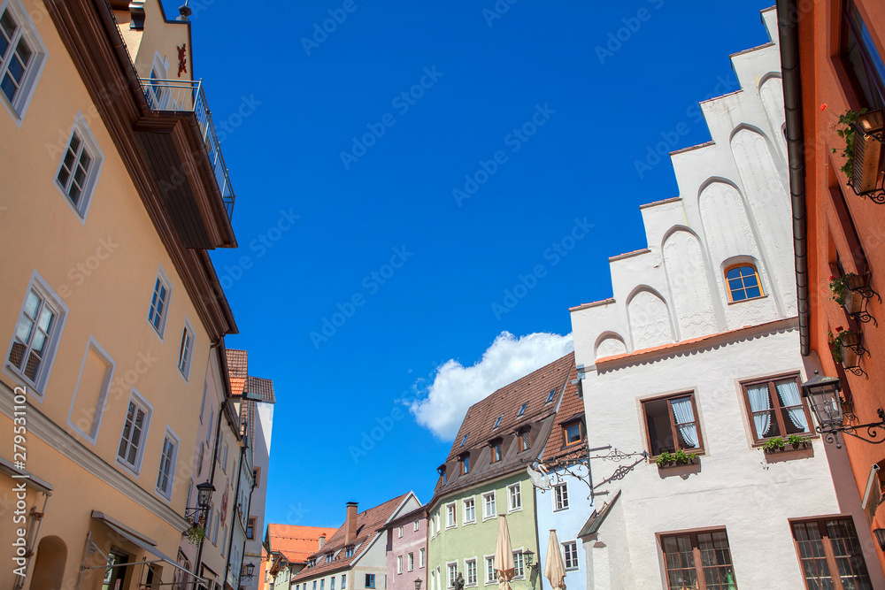 Architecture of Fussen town in Germany 