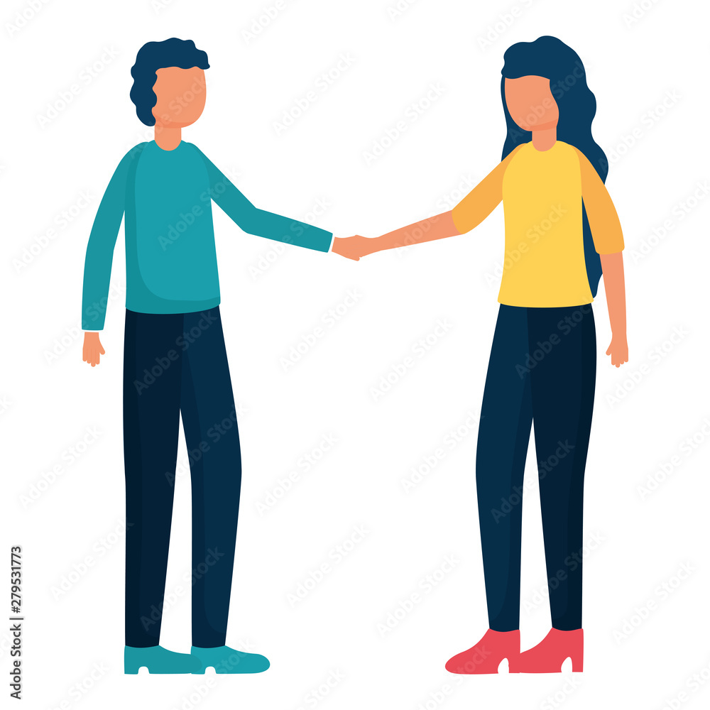 young lovers couple avatars characters young lovers couple avatars characters