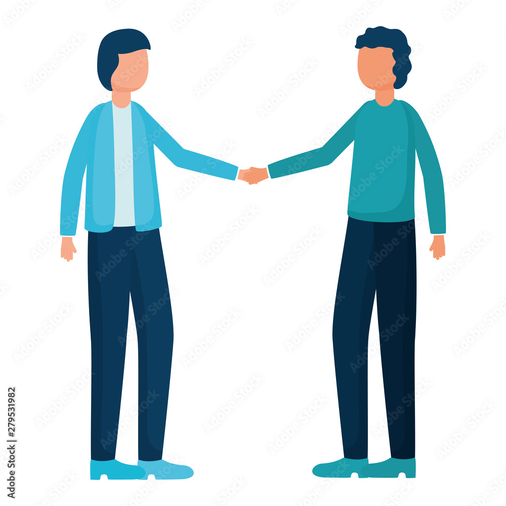 Fototapeta premium young businessman team avatars characters