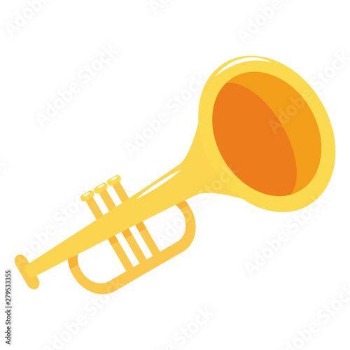 trumpet musical instrument isolated icon