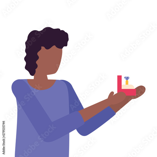young man proposing marriage with ring