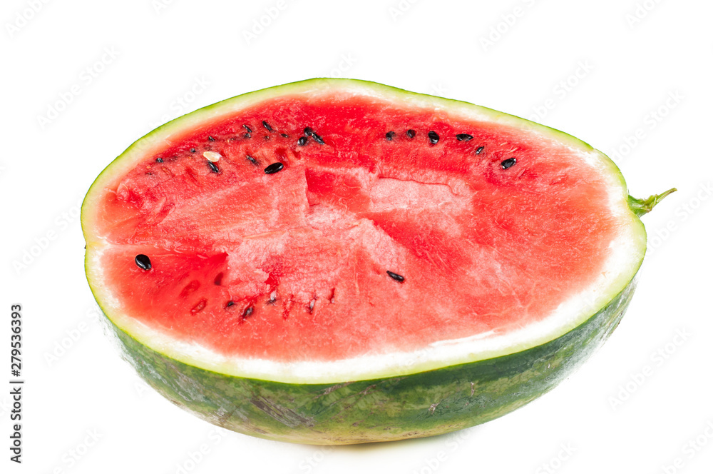 Watermelon isolated on white background.Copy space Watermelon isolated on white background.Copy space