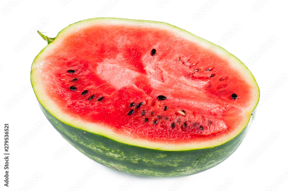 Watermelon isolated on white background.Copy space