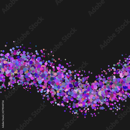 Abstract blank wavy scattered confetti dot background - graphic design