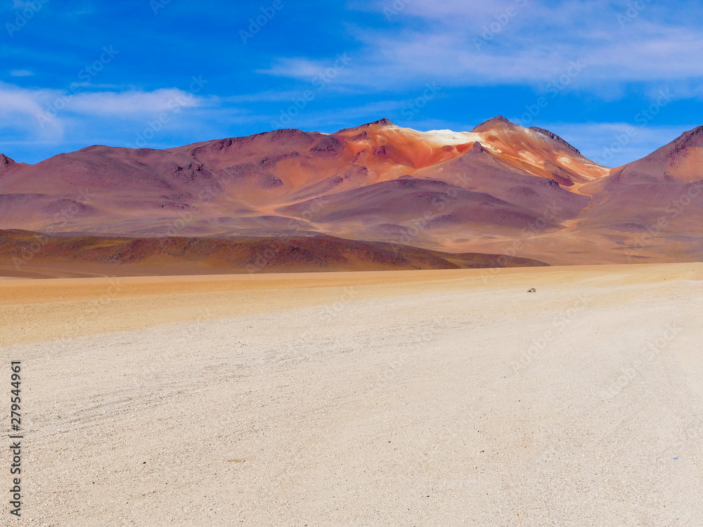 Beautiful Mountains Landscape with sky and clouds in Bolivia