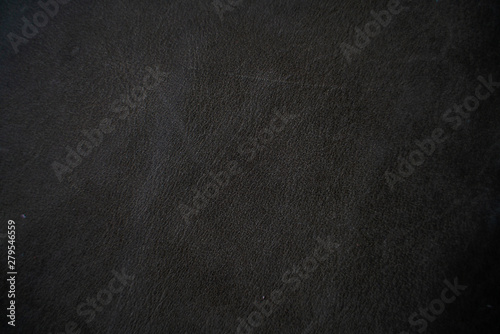Leather texture abstract background, Genuine black leather