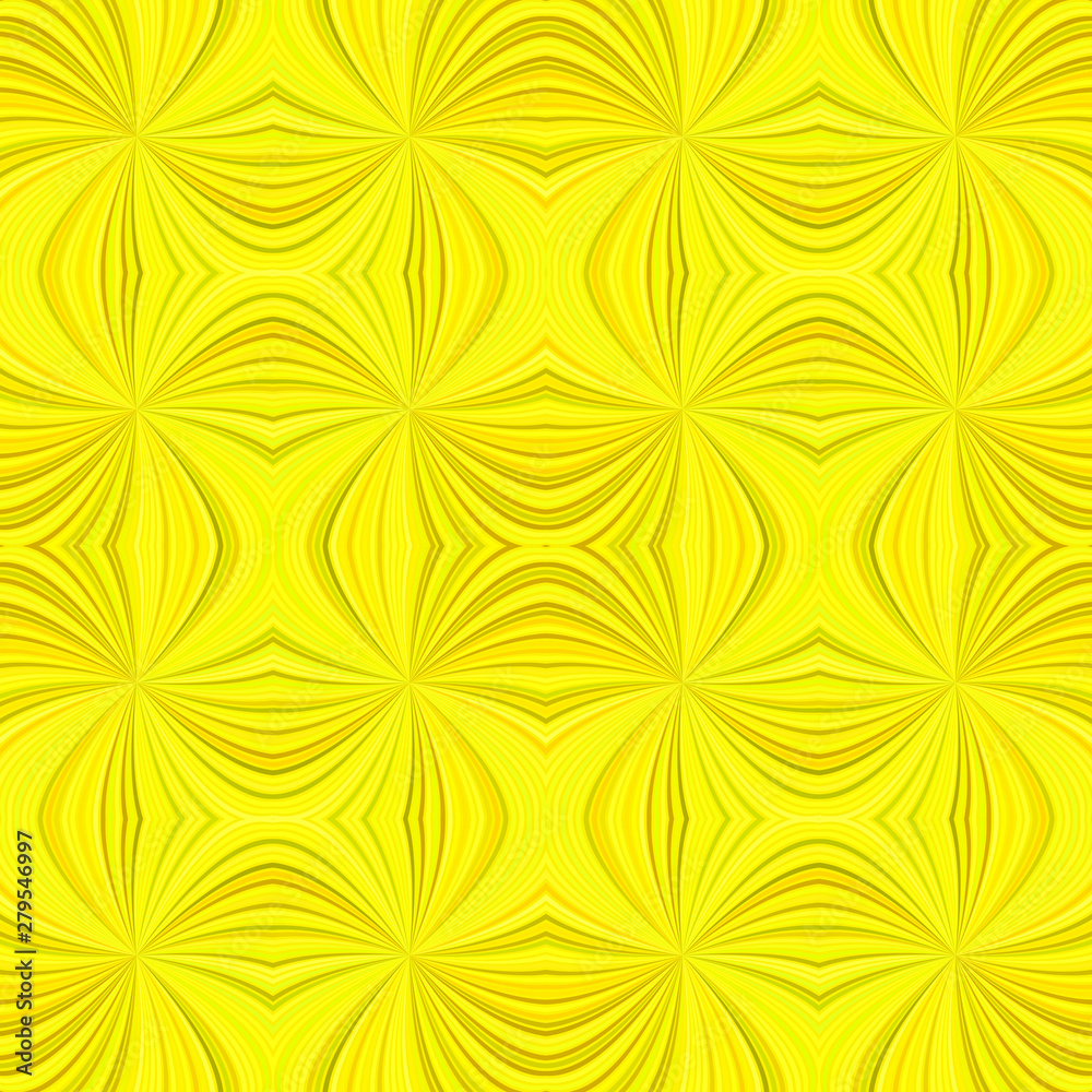 Yellow psychedelic abstract seamless striped swirl pattern background design