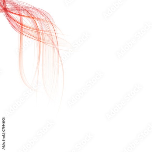  Red lines vector wave on a white background. Brochure Template