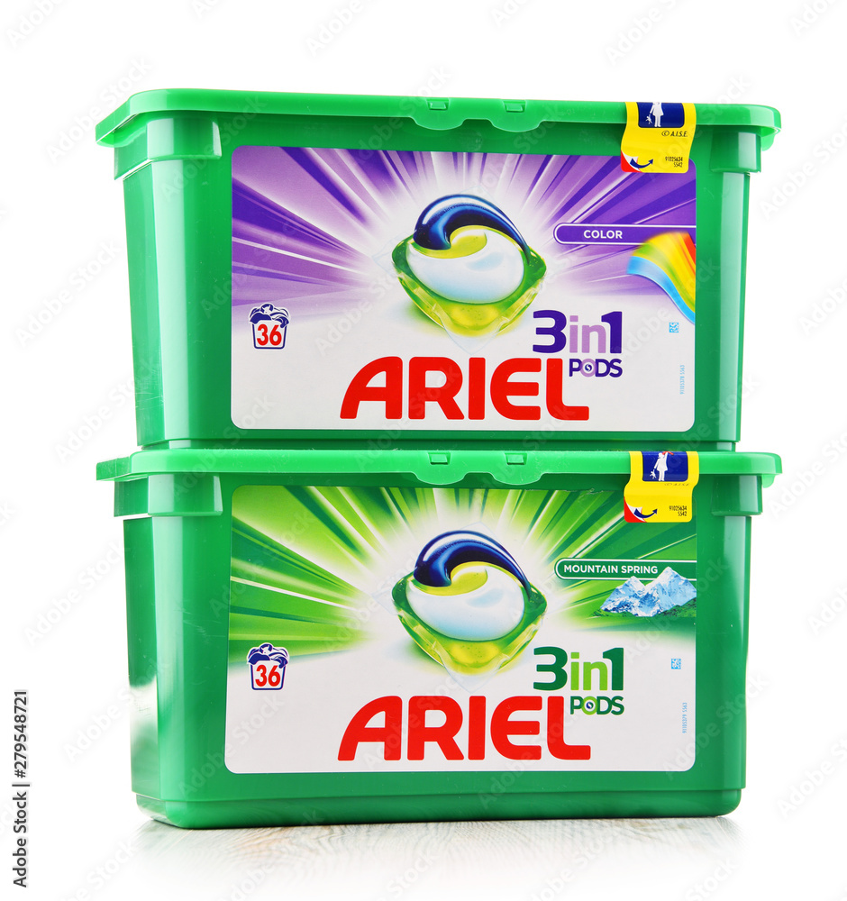 Ariel laundry detergent products Stock Photo | Adobe Stock