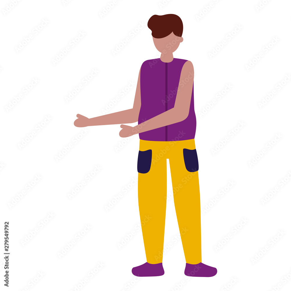 young man character avatar white background young man character avatar white background