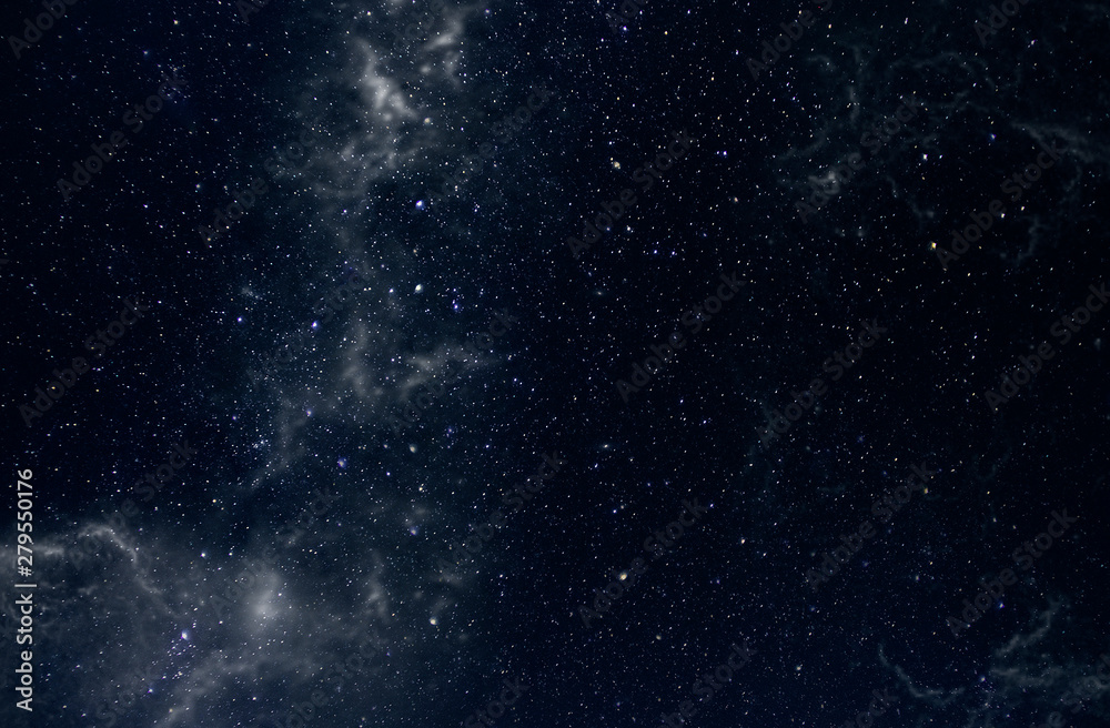 Deep Sky Space with Milky Way and Stars as Background or Texture