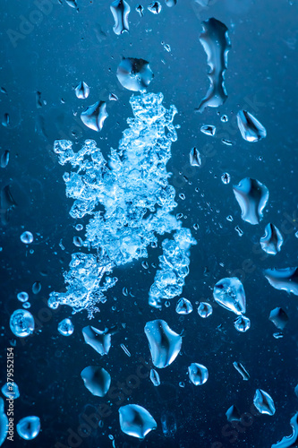 Blue Water Droplet Pattern