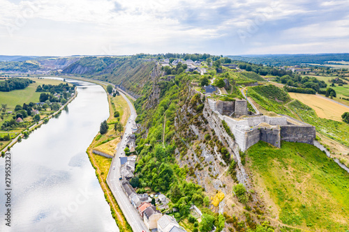 Fortress of Charlemont protects Givet town on the Belgian border and dominates Meuse river as it bends. Citadel, surrounded by outworks. Ardennes department in northern France photo