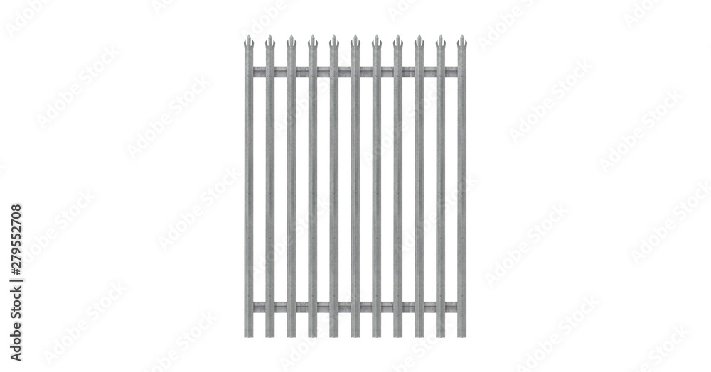 Fence isolated on White 3D Rendering Fence isolated on White 3D Rendering