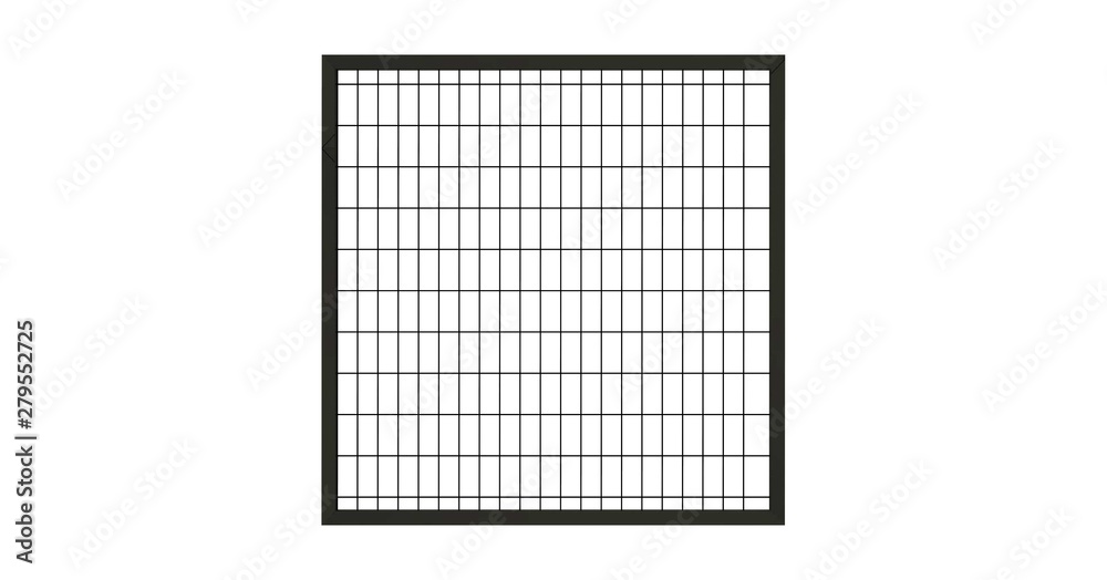 Fence isolated on White 3D Rendering Fence isolated on White 3D Rendering