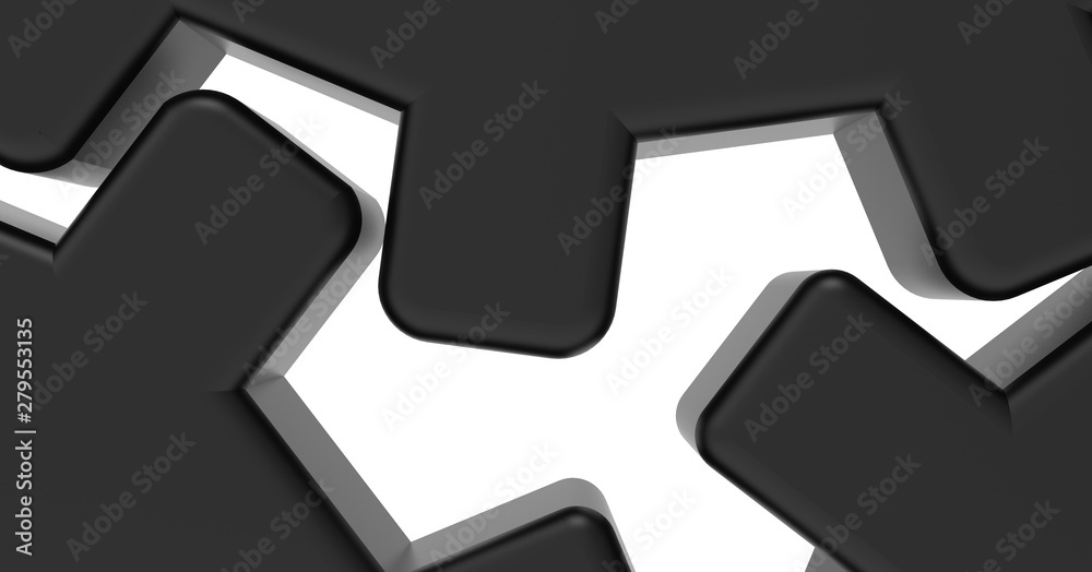 Obraz premium Metal Gear isolated on White 3D Rendering