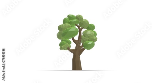 Tree Nature Background 3D Rendering