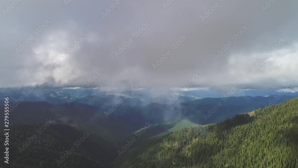 The flight above mountains on the cloud stream background. Hyperlapse The flight above mountains on the cloud stream background. Hyperlapse