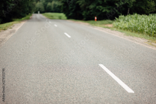 empty asphalt city road, defocusing road