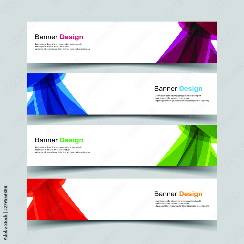 Naklejka premium Vector Abstract design banner web template
