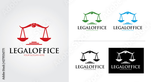 Legal office creative and minimalist logo template Set