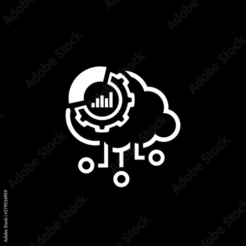 Simple Cloud Perfomance Vector Icon