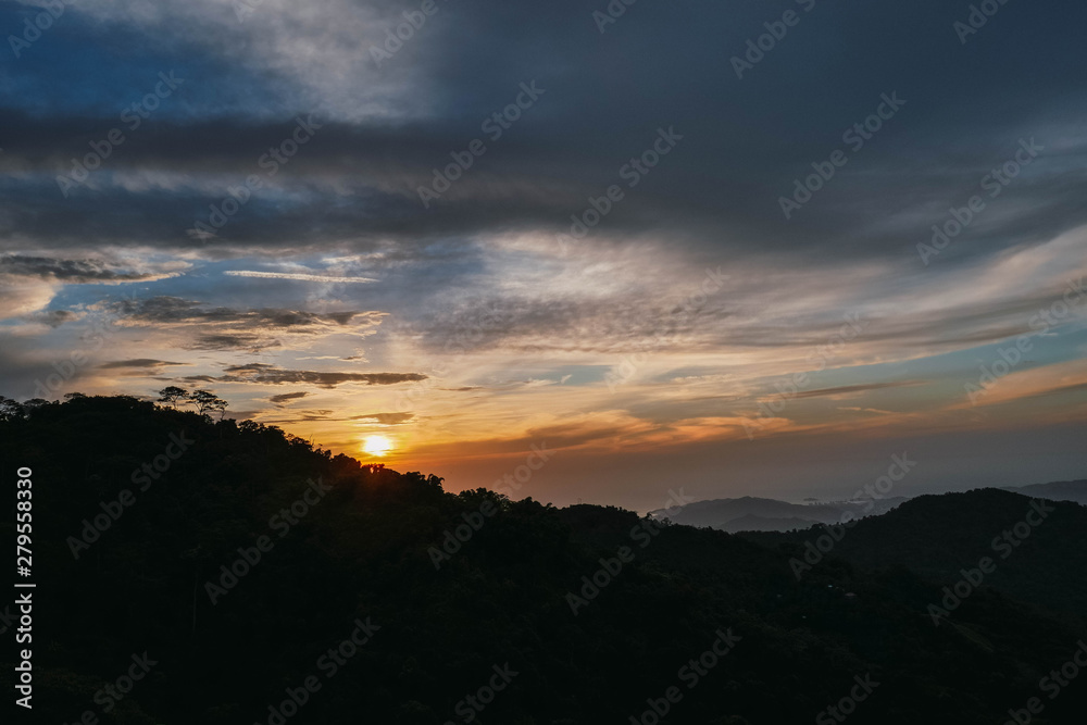 Obraz premium sundown sky background