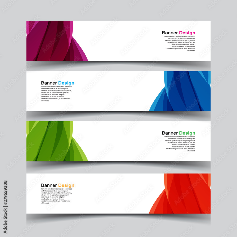 Fototapeta premium Vector Abstract design banner web template