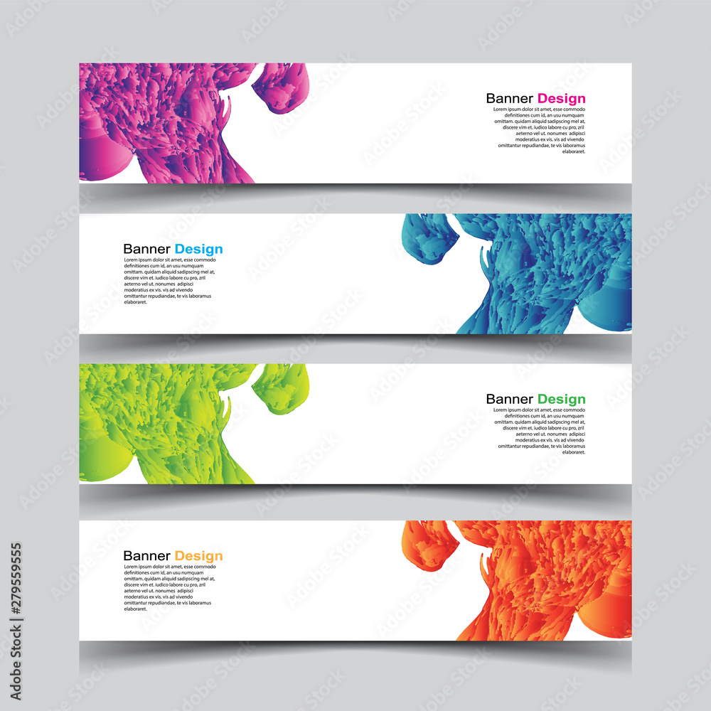 Naklejka premium Vector Abstract design banner web template