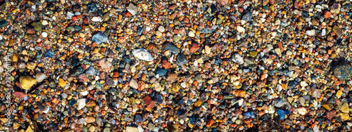 colorful pebbles on the beach