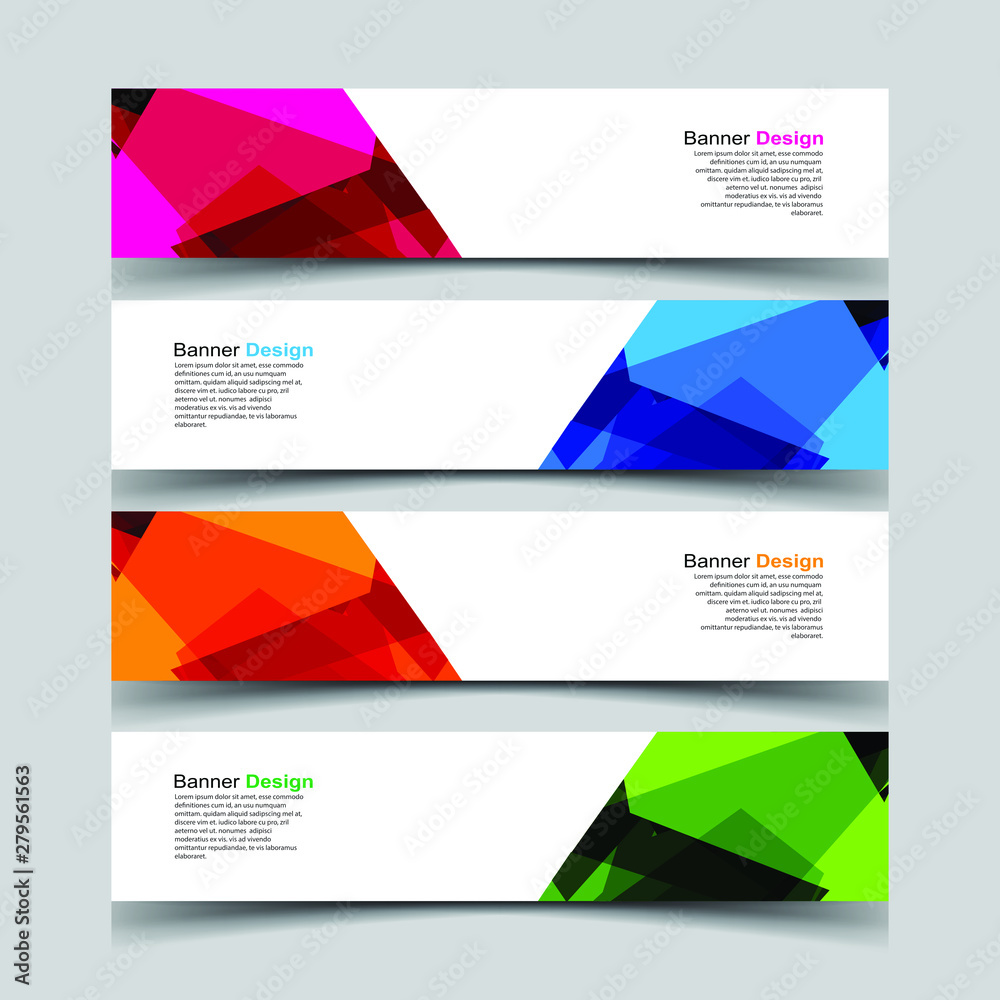 Fototapeta premium Vector Abstract design banner web template