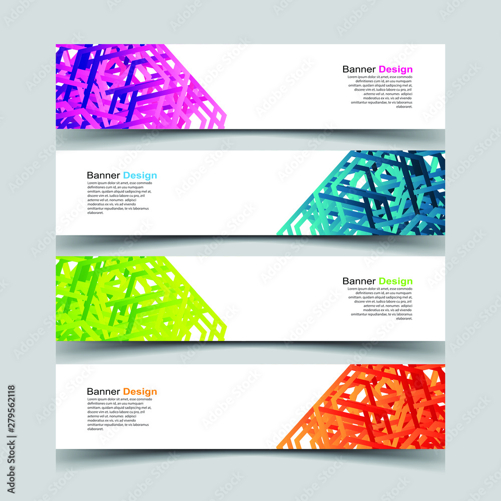 Fototapeta premium Vector Abstract design banner web template
