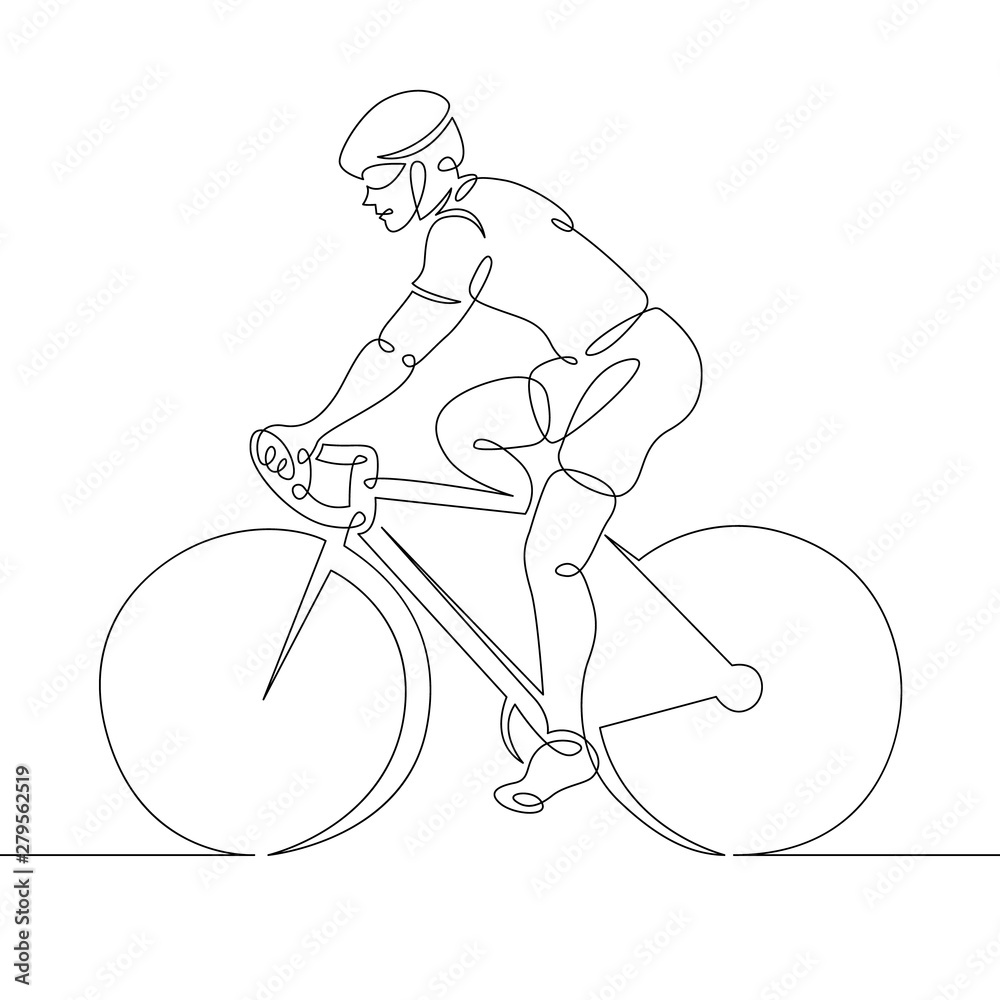 Fototapeta cyclist bicyclist cycler wheelman bicycler