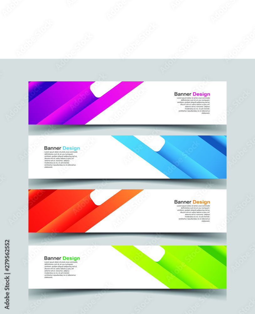 Fototapeta premium Vector Abstract design banner web template
