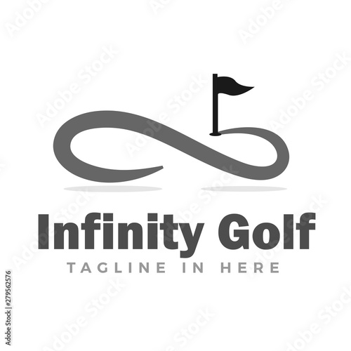 simple infinity golf logo design inspiration