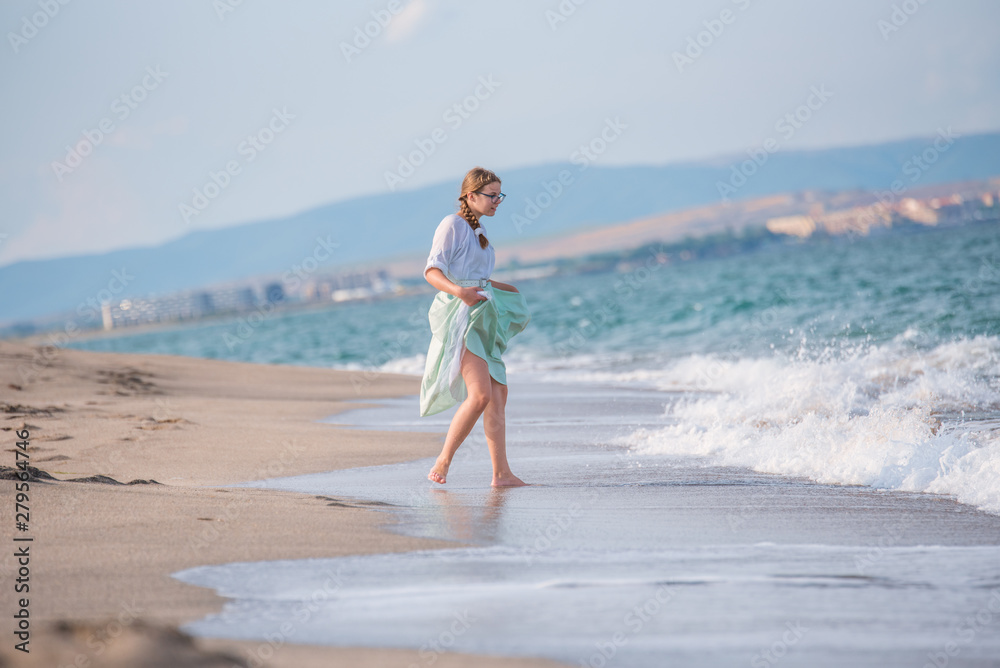 Girl fun on the beach Girl fun on the beach