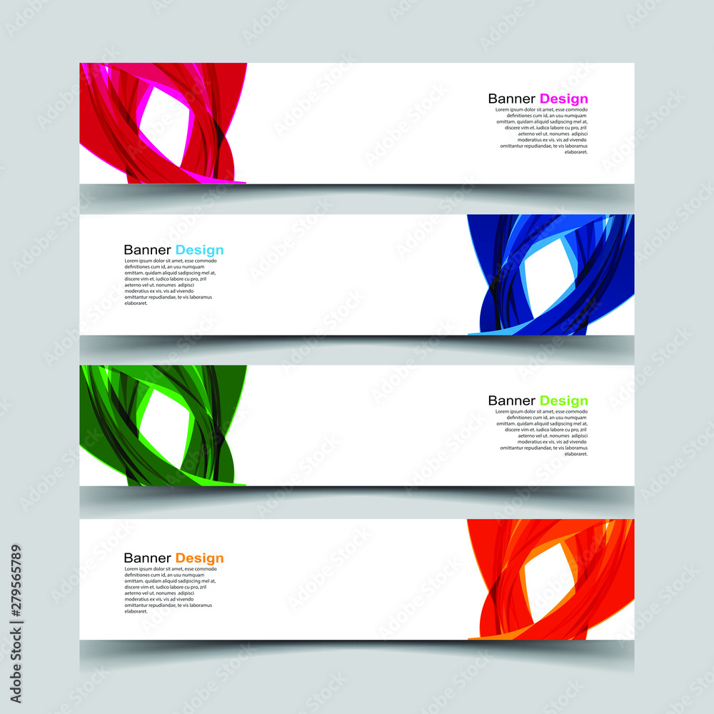 Naklejka premium Vector Abstract design banner web template