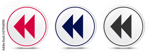 Jump forward icon crystal flat round button set illustration design