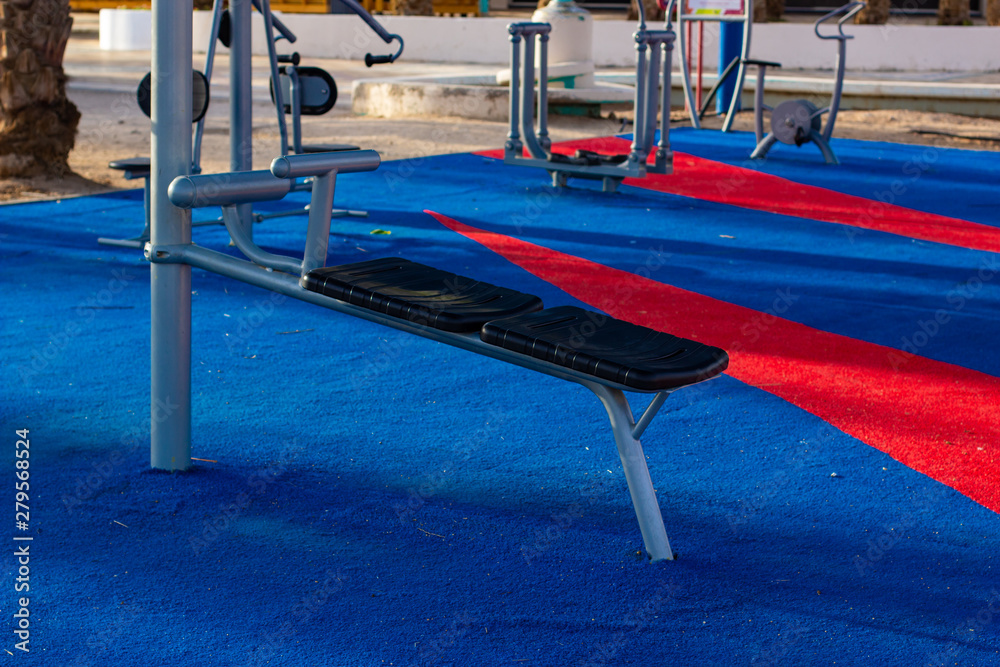 street modern training apparatus for laying exercises in outdoor sport ground space street modern training apparatus for laying exercises in outdoor sport ground space