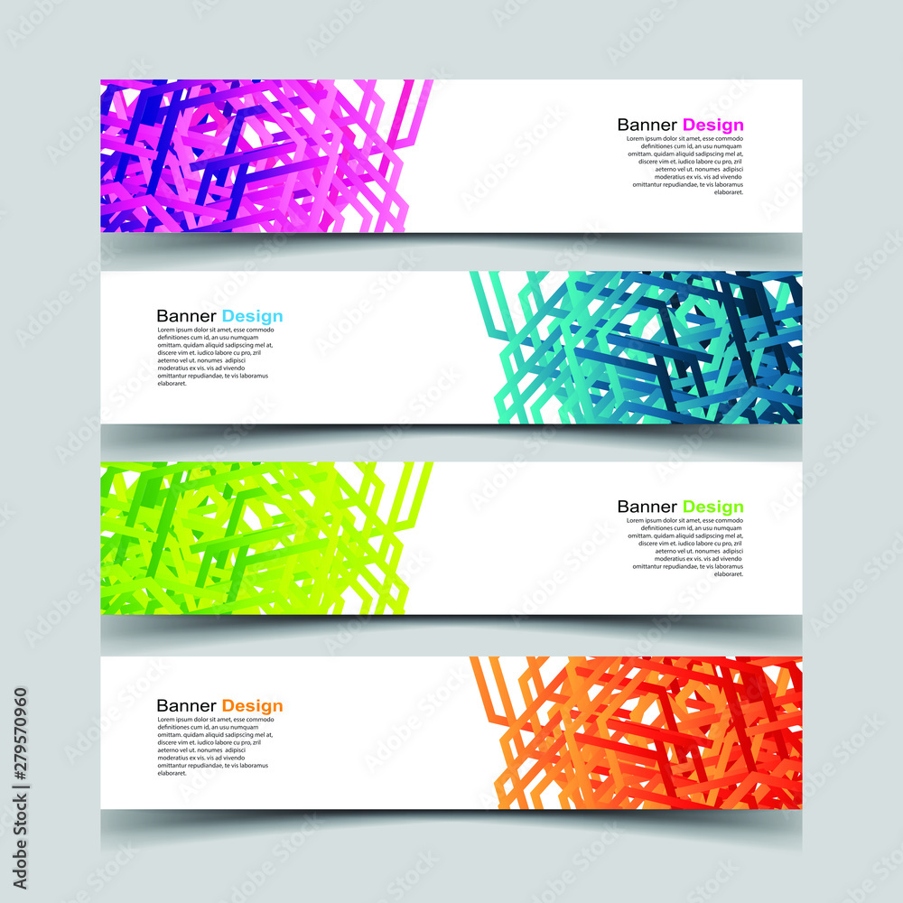 Fototapeta premium Vector Abstract design banner web template