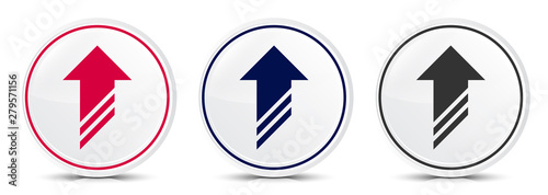 Free Download Upload icon crystal flat round button set illustration design - GFXLoad