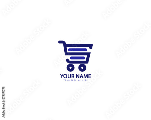 Initial Letter S Shopping cart market logo